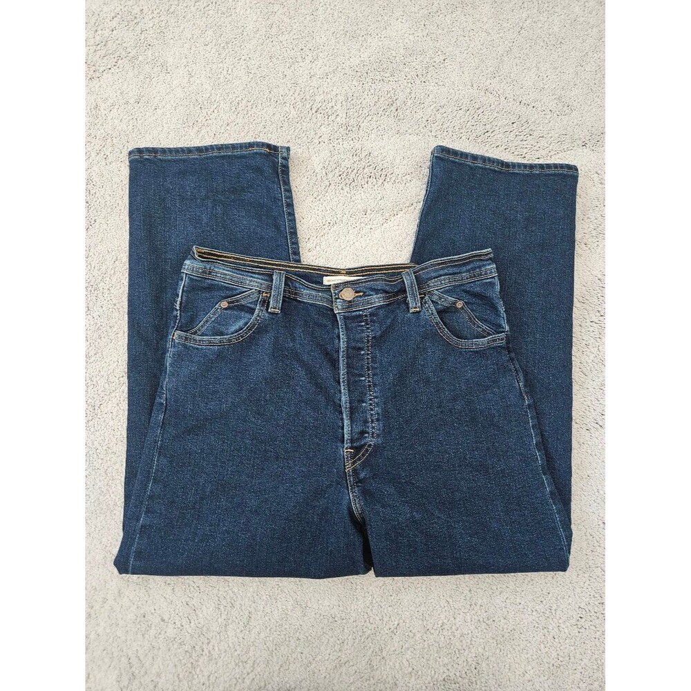 Levis Ribcage Straight Ankle Pocketless Button Fly Classic Denim Jean Womens 32 - Picture 5 of 7